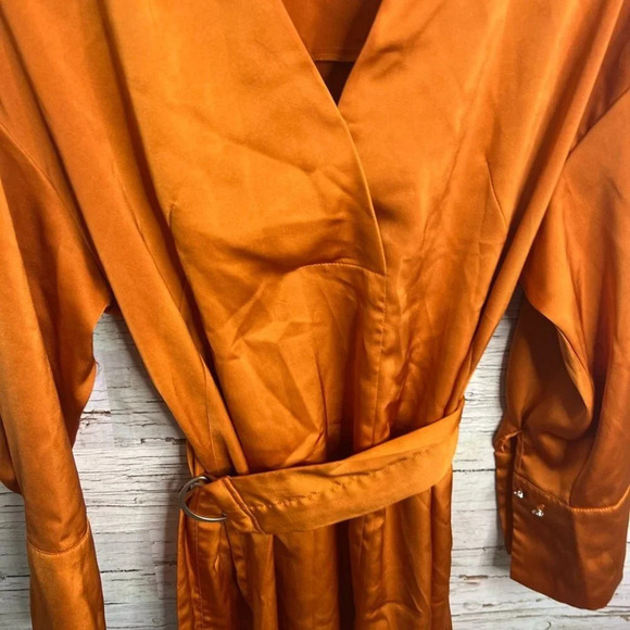 Sosken orange long sleeve dress  with belt Nordstrom size 1 small - Picture 8 of 12